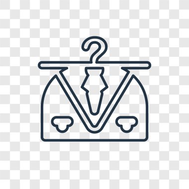 modaya uygun bir tasarım tarzı kıyafetler simgesi. elbise simgesi üzerinde şeffaf arka plan izole. elbise simgesi basit vektör ve modern düz UI uygulaması, web sitesi, mobil, logo, sembol. simge vektör çizim, Eps10 elbise.