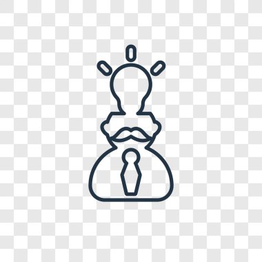 modaya uygun bir tasarım tarzı fikir simgesi. saydam arka plan üzerinde izole fikir simgesi. fikir vektör simgesi basit ve modern düz simgesi web sitesi, mobil, logo, app, UI. fikir simge vektör çizim, Eps10.