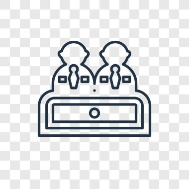 modaya uygun bir tasarım tarzı görüşme simgesi. saydam arka plan üzerinde izole simgesi röportaj. vektör simgesi basit ve modern düz simgesi web sitesi, mobil, logo, app, röportaj UI. simge vektör çizim, Eps10 röportaj.