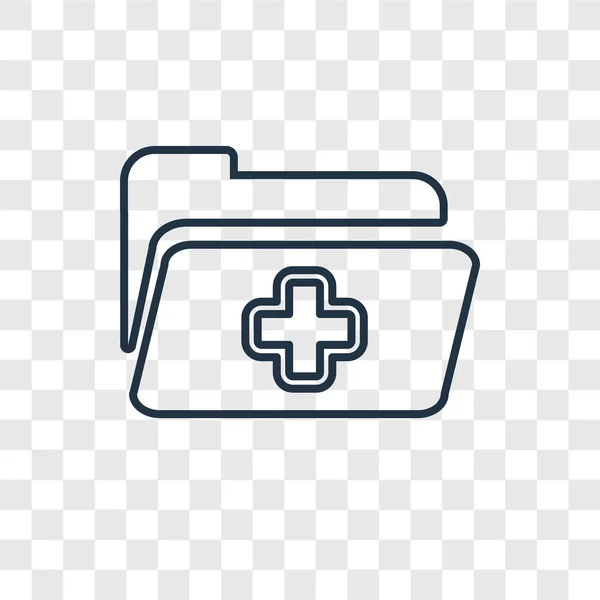 Krankenakte Ikone Trendigen Design Stil Krankenakte Symbol Isoliert Auf Transparentem — Stockvektor