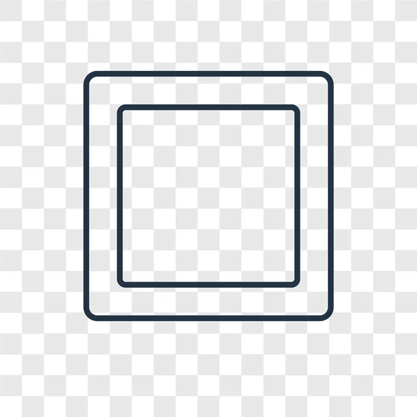Vierkante Pictogram Trendy Stijl Vierkante Pictogram Geïsoleerd Transparante Achtergrond Vierkante — Stockvector