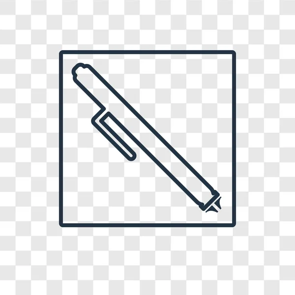 Stift Symbol Trendigen Design Stil Stift Symbol Isoliert Auf Transparentem — Stockvektor