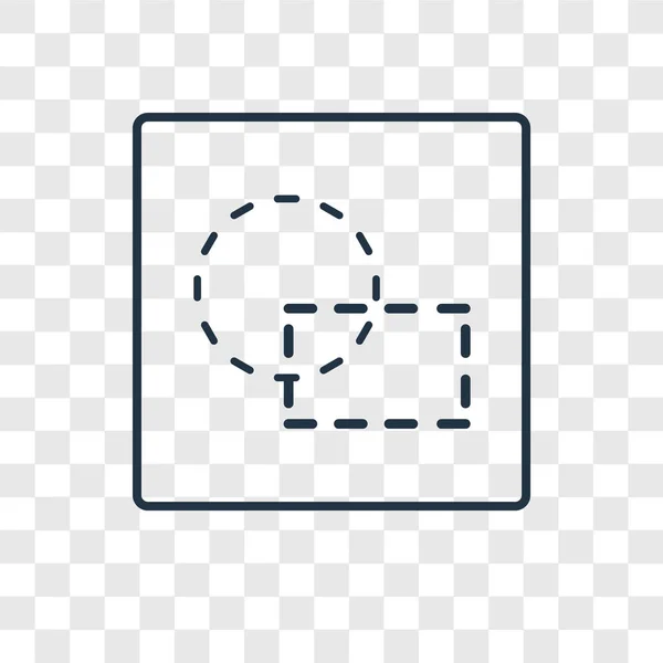 Runde Ikone Trendigen Design Stil Rundes Symbol Isoliert Auf Transparentem — Stockvektor
