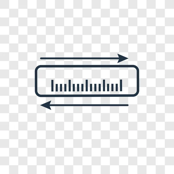 Measure Icon Trendigen Design Stil Mess Symbol Isoliert Auf Transparentem — Stockvektor