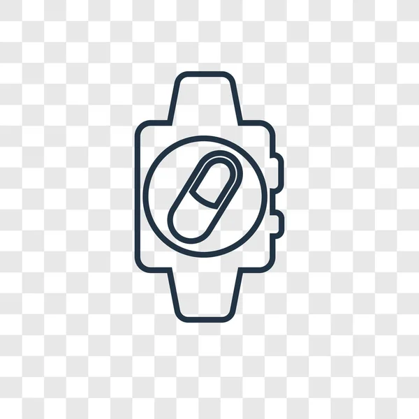 Smartwatch Symbol Trendigen Design Stil Smartwatch Symbol Isoliert Auf Transparentem — Stockvektor