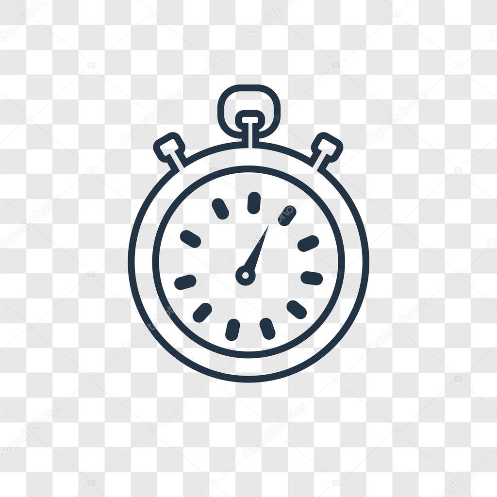 stopwatch icon in trendy design style. stopwatch icon isolated on transparent background. stopwatch vector icon simple and modern flat symbol for web site, mobile, logo, app, UI. stopwatch icon vector illustration, EPS10.
