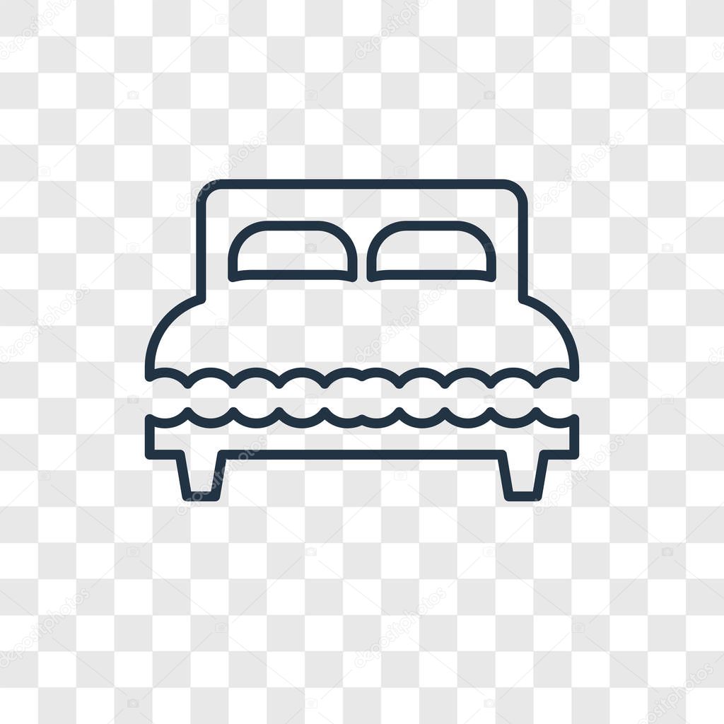 bed icon in trendy design style. bed icon isolated on transparent background. bed vector icon simple and modern flat symbol for web site, mobile, logo, app, UI. bed icon vector illustration, EPS10.