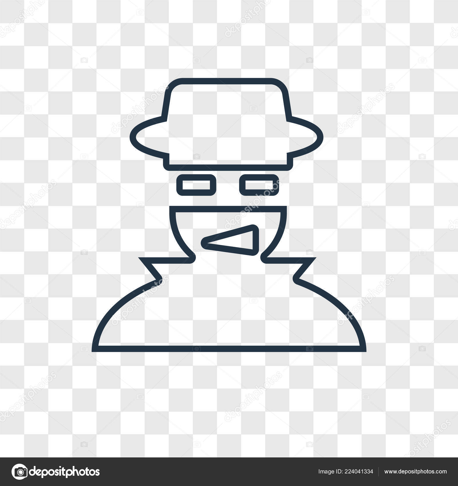 Hacker Icon Trendy Design Style Hacker Icon Isolated Transparent Background Stock Vector C Topvectorstock 224041334