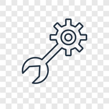 modaya uygun bir tasarım tarzı araçlar simgesi. Araçlar simgesi üzerinde şeffaf arka plan izole. Araçlar simgesi basit vektör ve modern düz UI uygulaması, web sitesi, mobil, logo, sembol. araçları simge vektör çizim, Eps10.