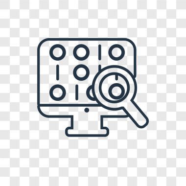 ikili kod simgesi modaya uygun bir tasarım tarzı. ikili kod simgesi üzerinde şeffaf arka plan izole. ikili kod vektör simgesi basit ve modern düz simgesi web sitesi, mobil, logo, app, UI. ikili kod simge vektör çizim, Eps10.