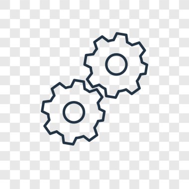 ayarları simgesi modaya uygun bir tasarım tarzı. ayarları simgesi üzerinde şeffaf arka plan izole. ayarları simgesi basit vektör ve modern düz UI uygulaması, web sitesi, mobil, logo, sembol. ayarları simgesi vektör çizim, Eps10.