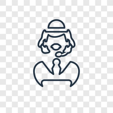 modaya uygun bir tasarım tarzı telemarketer simgesi. saydam arka plan üzerinde izole telemarketer simgesi. telemarketer vektör simgesi basit ve modern düz simgesi web sitesi, mobil, logo, app, UI. telemarketer simge vektör çizim, Eps10.