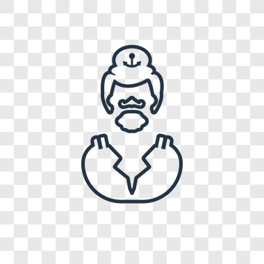 Kaptan simgesi modaya uygun bir tasarım tarzı. Kaptan simgesi üzerinde şeffaf arka plan izole. Kaptan vektör simgesi basit ve modern düz simgesi web sitesi, mobil, logo, app, UI. Kaptan simge vektör çizim, Eps10.