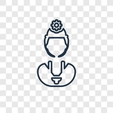 modaya uygun bir tasarım tarzı mühendis simgesi. saydam arka plan üzerinde izole mühendis simgesi. mühendis vektör simgesi basit ve modern düz simgesi web sitesi, mobil, logo, app, UI. mühendis simge vektör çizim, Eps10.