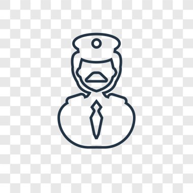 Pilot simgesi modaya uygun bir tasarım tarzı. pilot simgesi üzerinde şeffaf arka plan izole. Pilot vektör simgesi basit ve modern düz simgesi web sitesi, mobil, logo, app, UI. Pilot simge vektör çizim, Eps10.