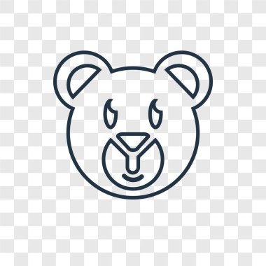 modaya uygun bir tasarım tarzı oyuncak ayı simgesi. oyuncak ayı simgesi üzerinde şeffaf arka plan izole. oyuncak ayı simgesi basit vektör ve modern düz UI uygulaması, web sitesi, mobil, logo, sembol. oyuncak ayı simge vektör çizim, Eps10.