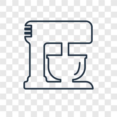 karıştırıcı simgesini modaya uygun bir tasarım tarzı. karıştırıcı simgesini şeffaf arka plan üzerinde izole. Mikser vektör simgesi basit ve modern düz simgesi web sitesi, mobil, logo, app, UI. Mikser simge vektör çizim, Eps10.
