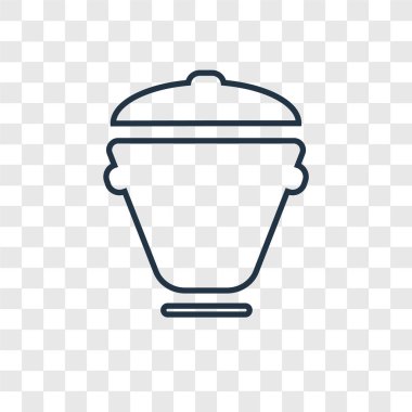 modaya uygun bir tasarım tarzı tencere simgesi. saydam arka plan üzerinde izole tencere simgesi. Tencere vektör simgesi basit ve modern düz simgesi web sitesi, mobil, logo, app, UI. Tencere simge vektör çizim, Eps10.