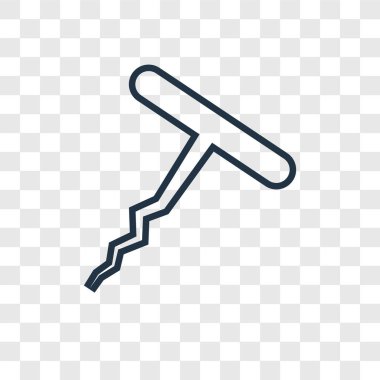 modaya uygun bir tasarım tarzı tirbuşon simgesi. tirbuşon simgesi üzerinde şeffaf arka plan izole. tirbuşon vektör simgesi basit ve modern düz simgesi web sitesi, mobil, logo, app, UI. tirbuşon simge vektör çizim, Eps10.