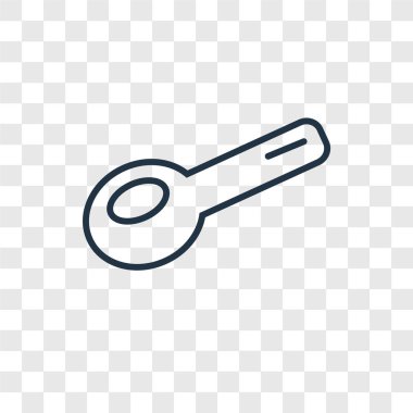 modaya uygun bir tasarım tarzı kepçe simgesi. Kepçe simgesi üzerinde şeffaf arka plan izole. Kepçe vektör simgesi basit ve modern düz simgesi web sitesi, mobil, logo, app, UI. Kepçe simge vektör çizim, Eps10.