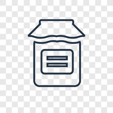 modaya uygun bir tasarım tarzı kavanoz simgesi. saydam arka plan üzerinde izole kavanoz simgesi. kavanoz vektör simgesi basit ve modern düz simgesi web sitesi, mobil, logo, app, UI. simge vektör çizim, Eps10 kavanoz.