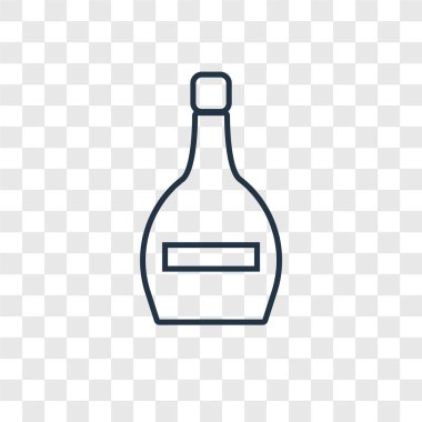 modaya uygun bir tasarım tarzı şarap şişesi simgesi. şarap şişesi simgesi üzerinde şeffaf arka plan izole. şarap şişesi vektör simgesi basit ve modern düz simgesi web sitesi, mobil, logo, app, UI. şarap şişesi simge vektör çizim, Eps10.