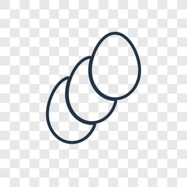modaya uygun bir tasarım tarzı yumurta simgesi. Yumurta simgesi üzerinde şeffaf arka plan izole. Yumurta simgesi basit vektör ve modern düz UI uygulaması, web sitesi, mobil, logo, sembol. yumurta simge vektör çizim, Eps10.