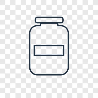 modaya uygun bir tasarım tarzı kavanoz simgesi. saydam arka plan üzerinde izole kavanoz simgesi. kavanoz vektör simgesi basit ve modern düz simgesi web sitesi, mobil, logo, app, UI. simge vektör çizim, Eps10 kavanoz.