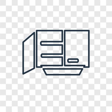 modaya uygun bir tasarım tarzı kabine simgesi. kabine simgesi üzerinde şeffaf arka plan izole. kabine vektör simgesi basit ve modern düz simgesi web sitesi, mobil, logo, app, UI. kabine simge vektör çizim, Eps10.