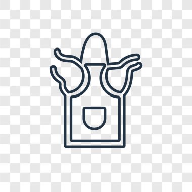 modaya uygun bir tasarım tarzı önlük simgesi. saydam arka plan üzerinde izole önlük simgesi. önlük vektör simgesi basit ve modern düz simgesi web sitesi, mobil, logo, app, UI. önlük simge vektör çizim, Eps10.