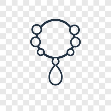 modaya uygun bir tasarım tarzı Kolye simgesi. saydam arka plan üzerinde izole kolye simgesi. Kolye vektör simgesi basit ve modern düz simgesi web sitesi, mobil, logo, app, UI. Kolye simge vektör çizim, Eps10.