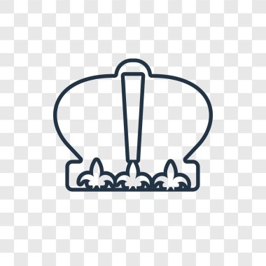 modaya uygun bir tasarım tarzı taç simgesi. taç simgesi üzerinde şeffaf arka plan izole. taç vektör simgesi basit ve modern düz simgesi web sitesi, mobil, logo, app, UI. taç simge vektör çizim, Eps10.