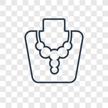 modaya uygun bir tasarım tarzı Kolye simgesi. saydam arka plan üzerinde izole kolye simgesi. Kolye vektör simgesi basit ve modern düz simgesi web sitesi, mobil, logo, app, UI. Kolye simge vektör çizim, Eps10.