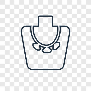 modaya uygun bir tasarım tarzı Kolye simgesi. saydam arka plan üzerinde izole kolye simgesi. Kolye vektör simgesi basit ve modern düz simgesi web sitesi, mobil, logo, app, UI. Kolye simge vektör çizim, Eps10.