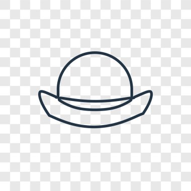 modaya uygun bir tasarım tarzı melon şapka simgesi. melon şapka simgesi üzerinde şeffaf arka plan izole. melon şapka vektör simgesi basit ve modern düz simgesi web sitesi, mobil, logo, app, UI. melon şapka simge vektör çizim, Eps10.