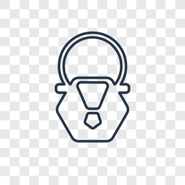 modaya uygun bir tasarım tarzı çanta simgesi. El çantası simgesini şeffaf arka plan üzerinde izole. El çantası vektör simgesi basit ve modern düz simgesi web sitesi, mobil, logo, app, UI. El çantası simge vektör çizim, Eps10.