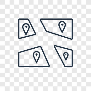harita simgesi modaya uygun bir tasarım tarzı. harita simgesi üzerinde şeffaf arka plan izole. Harita vektör simgesi basit ve modern düz simgesi web sitesi, mobil, logo, app, UI. harita simge vektör çizim, Eps10.