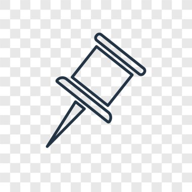 modaya uygun bir tasarım tarzı itme PIN simgesi. itme PIN simgesi üzerinde şeffaf arka plan izole. itme PIN vektör simgesi basit ve modern düz simgesi web sitesi, mobil, logo, app, UI. itme PIN simge vektör çizim, Eps10.