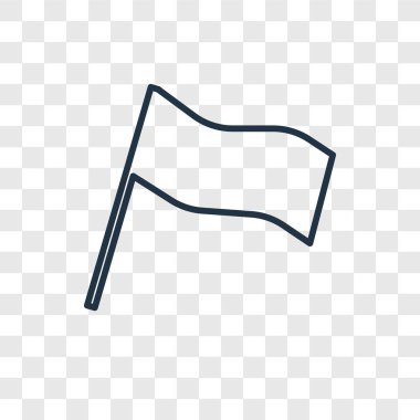 modaya uygun bir tasarım tarzı bayrak simgesi. Bayrak simgesini şeffaf arka plan üzerinde izole. bayrak simgesi basit vektör ve modern düz UI uygulaması, web sitesi, mobil, logo, sembol. simge vektör çizim, Eps10 bayrak.
