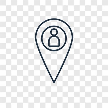 modaya uygun bir tasarım tarzı yer tutucu simgesi. yer tutucu simgesi üzerinde şeffaf arka plan izole. yer tutucu vektör simgesi basit ve modern düz simgesi web sitesi, mobil, logo, app, UI. yer tutucu simge vektör çizim, Eps10.