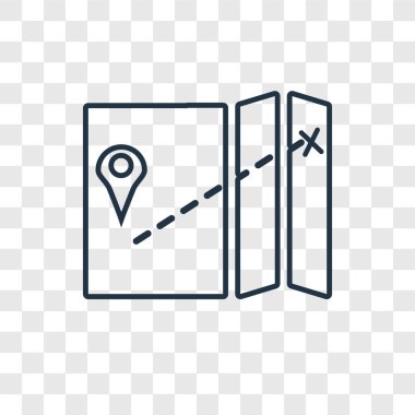 harita simgesi modaya uygun bir tasarım tarzı. harita simgesi üzerinde şeffaf arka plan izole. Harita vektör simgesi basit ve modern düz simgesi web sitesi, mobil, logo, app, UI. harita simge vektör çizim, Eps10.