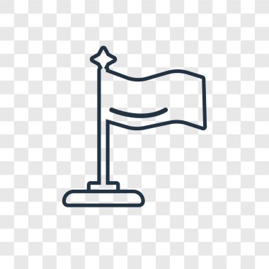 modaya uygun bir tasarım tarzı bayrak simgesi. Bayrak simgesini şeffaf arka plan üzerinde izole. bayrak simgesi basit vektör ve modern düz UI uygulaması, web sitesi, mobil, logo, sembol. simge vektör çizim, Eps10 bayrak.