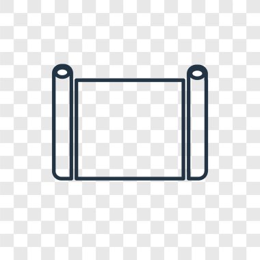 modaya uygun bir tasarım tarzı parşömen simgesi. parşömen simgesi üzerinde şeffaf arka plan izole. parşömen vektör simgesi basit ve modern düz simgesi web sitesi, mobil, logo, app, UI. parşömen simge vektör çizim, Eps10.