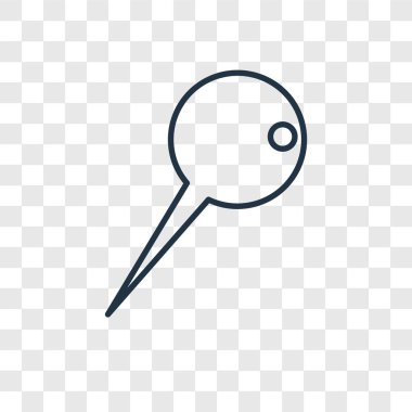 modaya uygun bir tasarım tarzı PIN simgesi. PIN simgesi üzerinde şeffaf arka plan izole. PIN vektör simgesi basit ve modern düz simgesi web sitesi, mobil, logo, app, UI. PIN simge vektör çizim, Eps10.