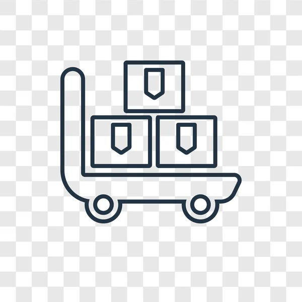 Ikone Trendigen Designstil Pushcart Symbol Isoliert Auf Transparentem Hintergrund Pushcart — Stockvektor