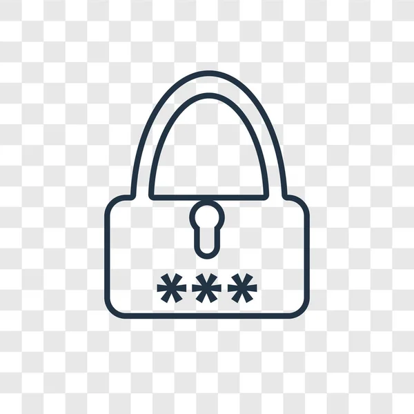 Passwort Symbol Trendigen Design Stil Passwort Symbol Isoliert Auf Transparentem — Stockvektor