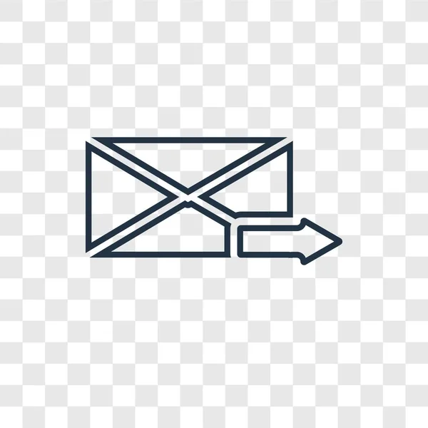 Mail Symbol Trendigen Design Stil Mail Symbol Isoliert Auf Transparentem — Stockvektor