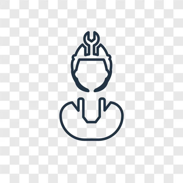 Икона Инженера Модном Стиле Дизайна Иконка Инженера Изолирована Прозрачном Фоне — стоковый вектор