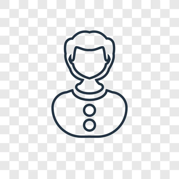 トレンディなデザイン スタイルの人アイコン 男のアイコンが透明な背景に分離します Web サイト アプリ ベクトル アイコン シンプルでモダンなフラット記号 男のアイコン — ストックベクタ
