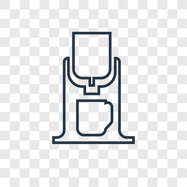 Значок Кавоварки Модному Стилі Дизайну Значок Кавоварки Ізольовано Прозорому Фоні — стоковий вектор